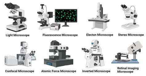 Types of microscope .